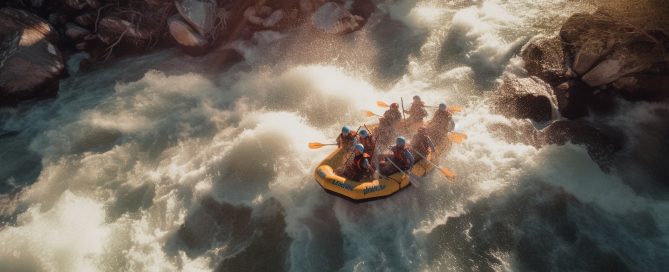 Rafting al tramonto